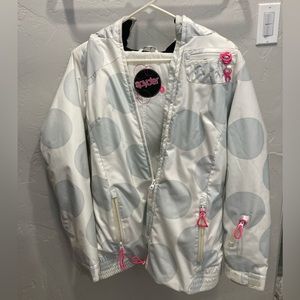 Spyder white and pink ski jacket